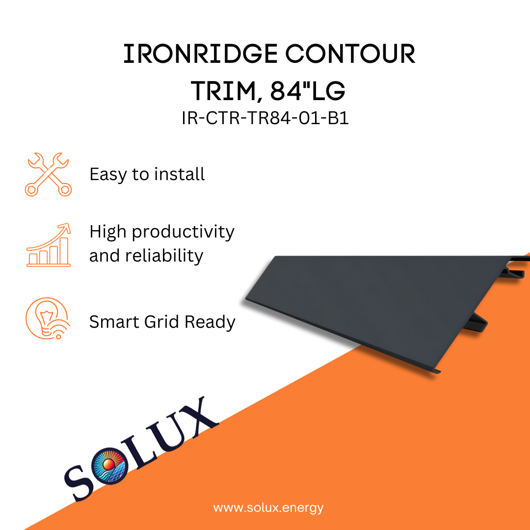 This is an image of Solar Trim | Ironridge Contour Trim 84"LG